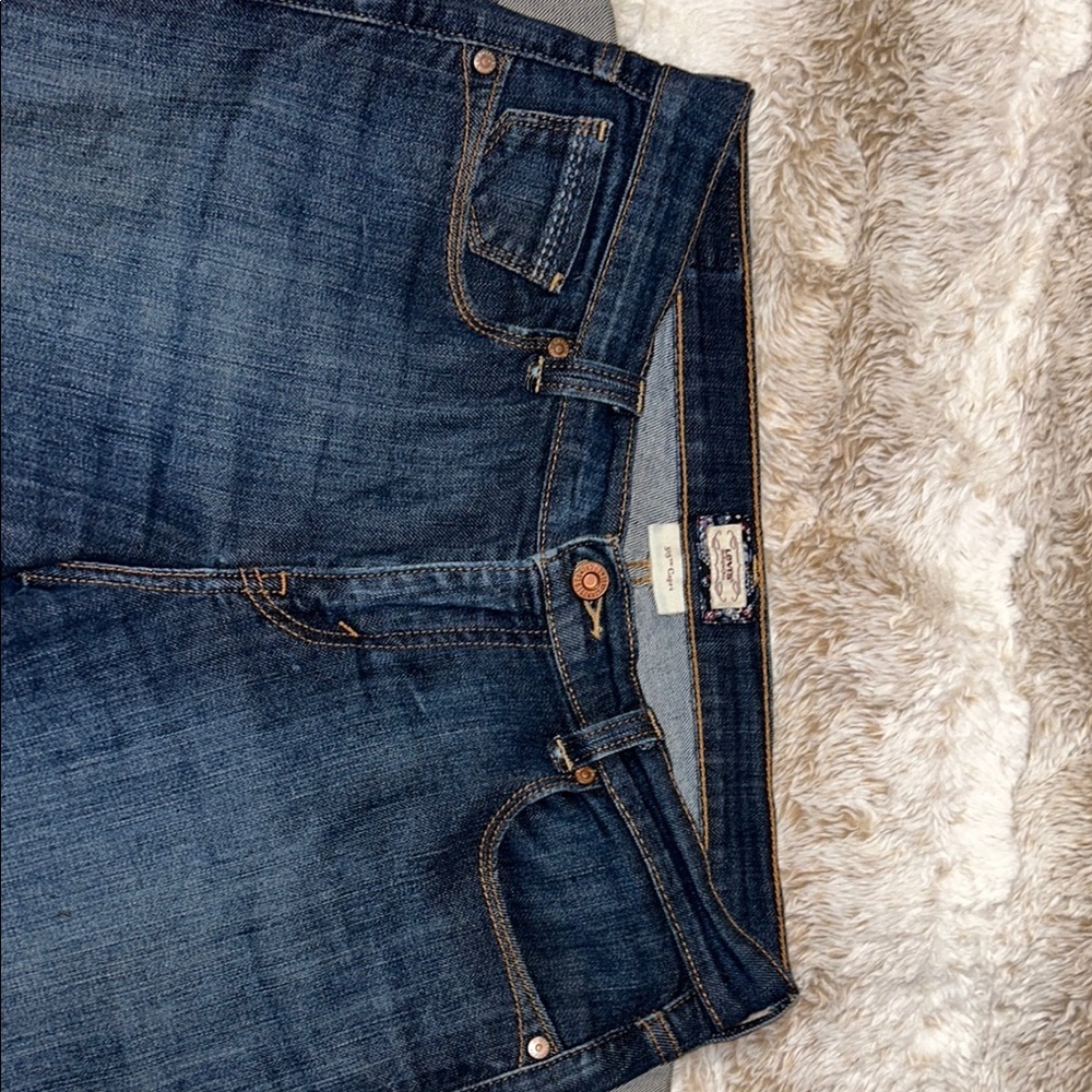 Levi's Dark Blue Boyfriend Jeans - Picture 5 of 8